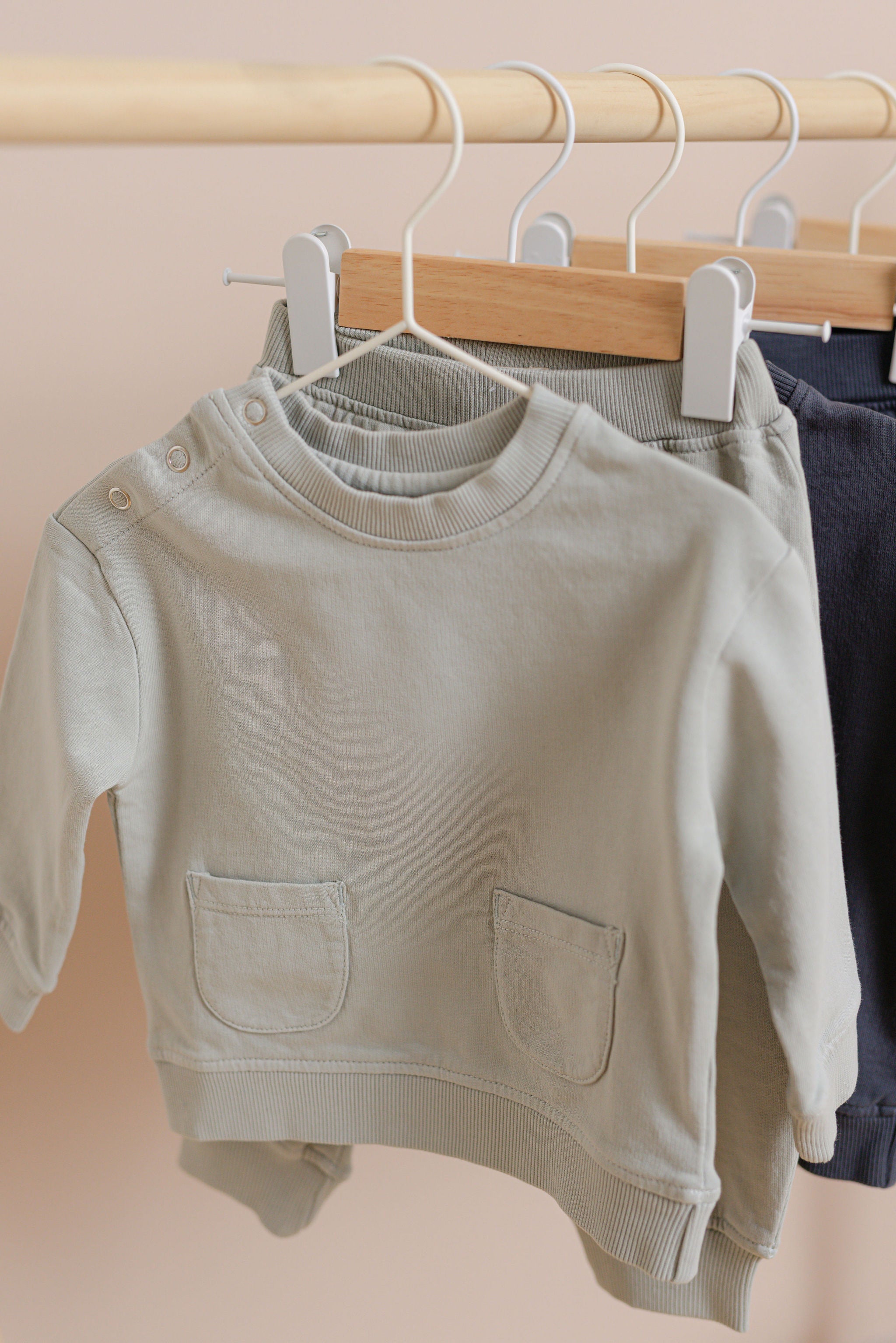 French Terry Matching Set-Soft Sea