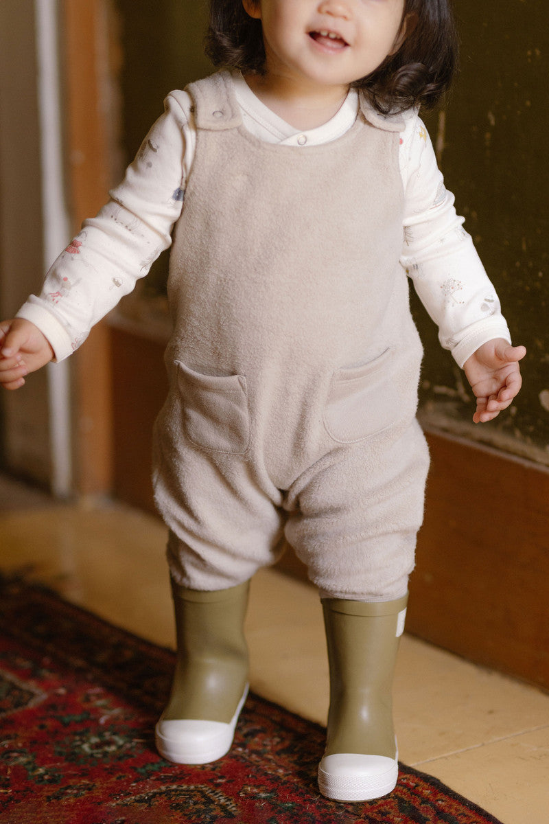 Pehr-Teddy Fleece Overall-Stone-5