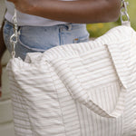 Weekender Bag - Stripes Away Pebble Grey