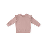 Pehr-Kids French Terry Ruffle Sweatshirt-Soft Peony-1