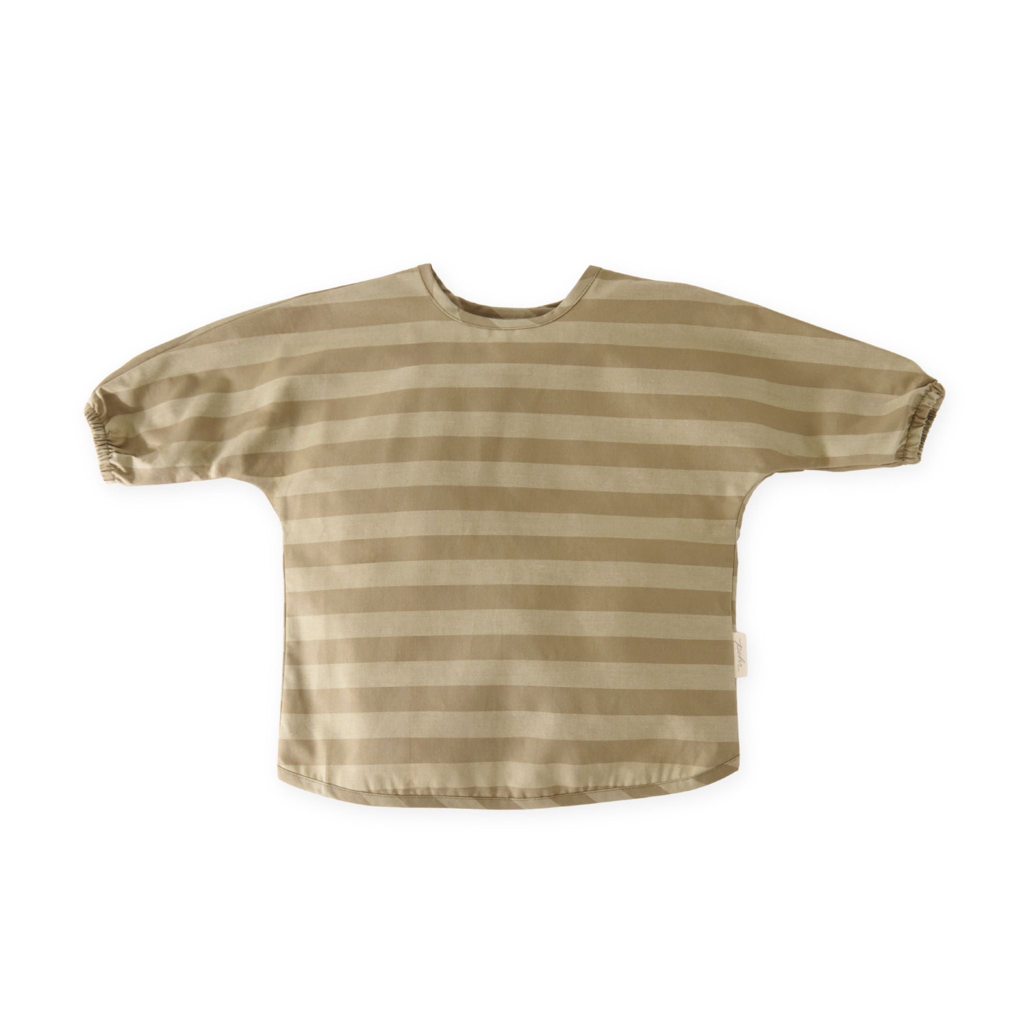 Water-Repellent Baby Smock - Moss Stripe