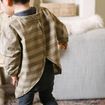 Water-Repellent Baby Smock - Moss Stripe