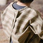 Water-Repellent Baby Smock - Moss Stripe