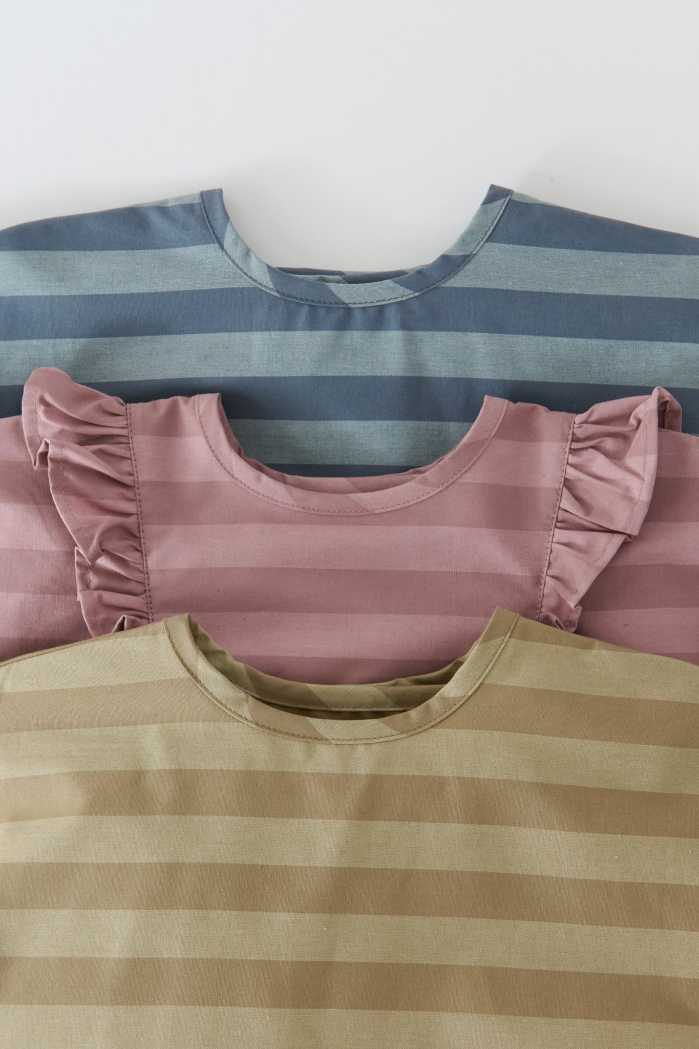 Water-Repellent Baby Smock - Moss Stripe