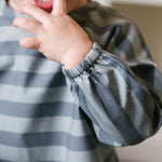 Water Repellent Baby Smock - Indigo Stripe
