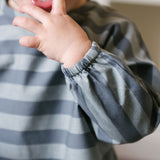 Water Repellent Baby Smock - Indigo Stripe