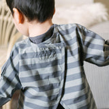 Water Repellent Baby Smock - Indigo Stripe