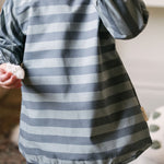 Water Repellent Baby Smock - Indigo Stripe