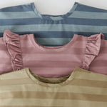 Water Repellent Baby Smock - Indigo Stripe