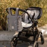 Pehr-Bucket Stroller Organizer Set-Gingham Indigo-3