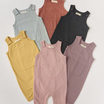 Pehr-French Terry Overalls- Soft Peony-7