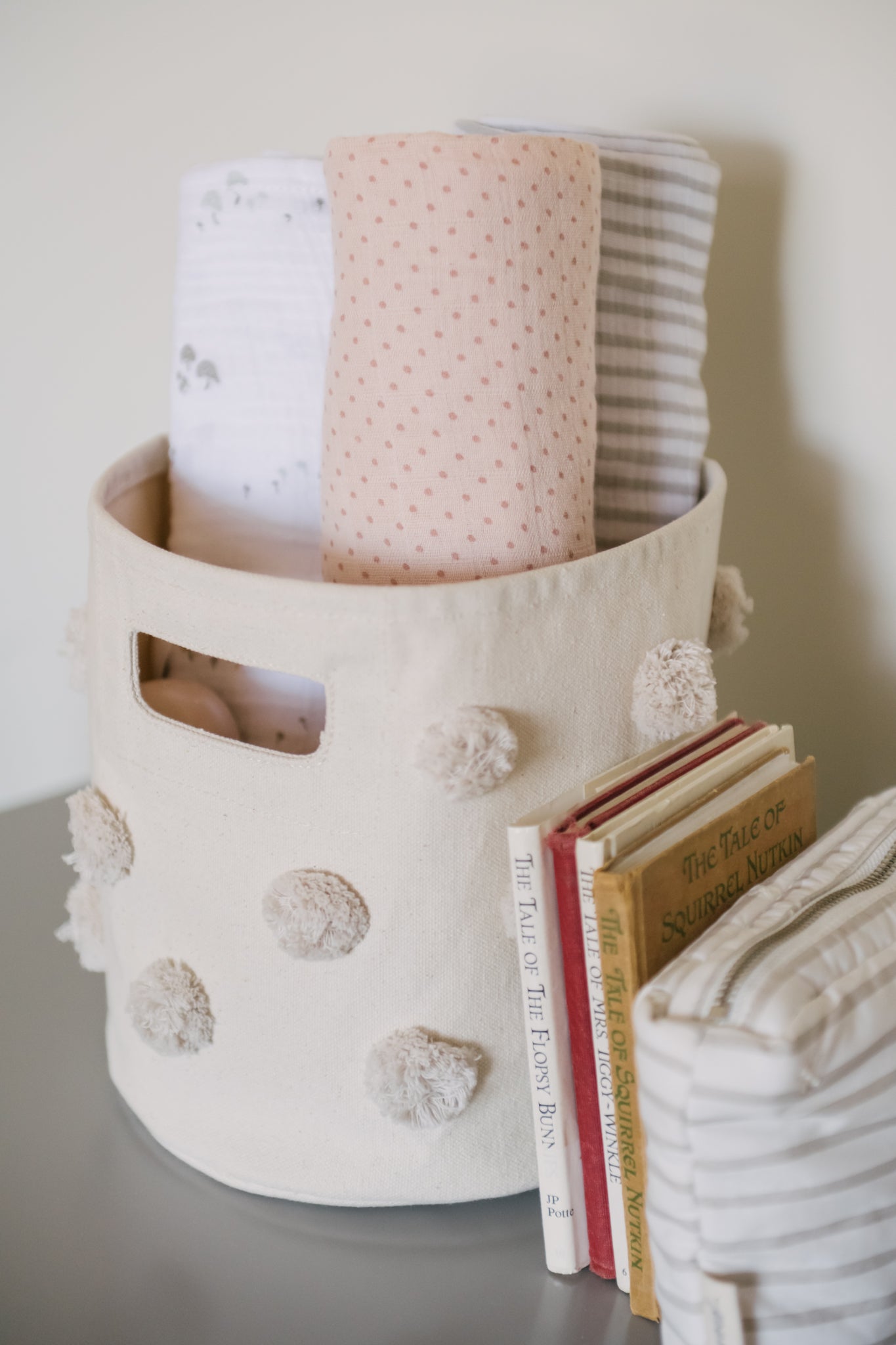 Pehr-Pin Dot Swaddle- Pin Dot Peony-2