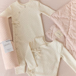 Pehr-Pin Dot Swaddle- Pin Dot Peony-3