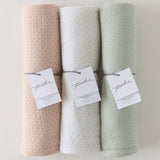 Pehr-Pin Dot Swaddle- Pin Dot Peony-5