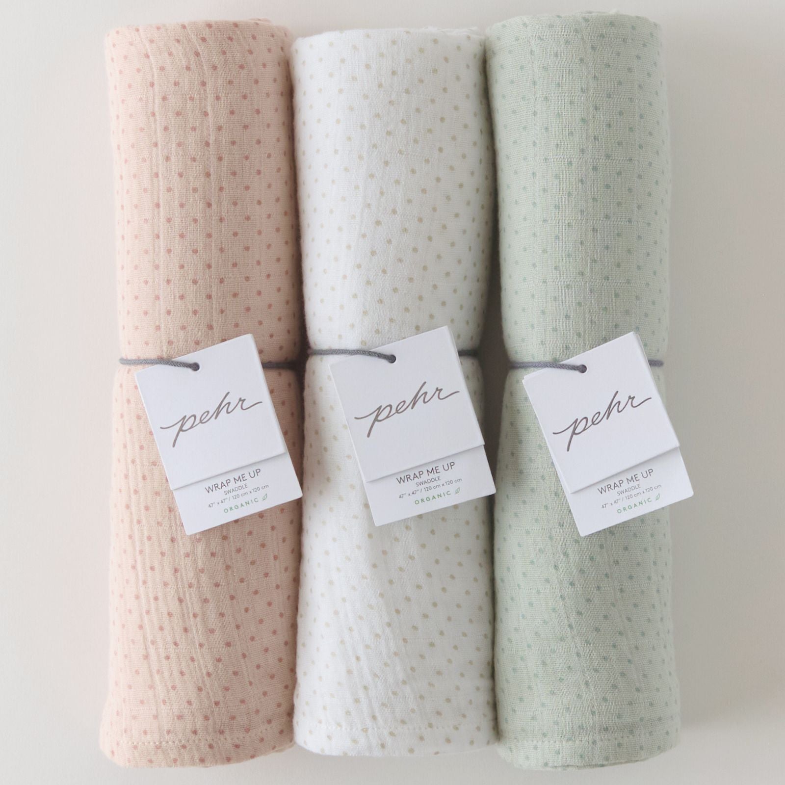 Pehr-Pin Dot Swaddle- Pin Dot Pebble-2