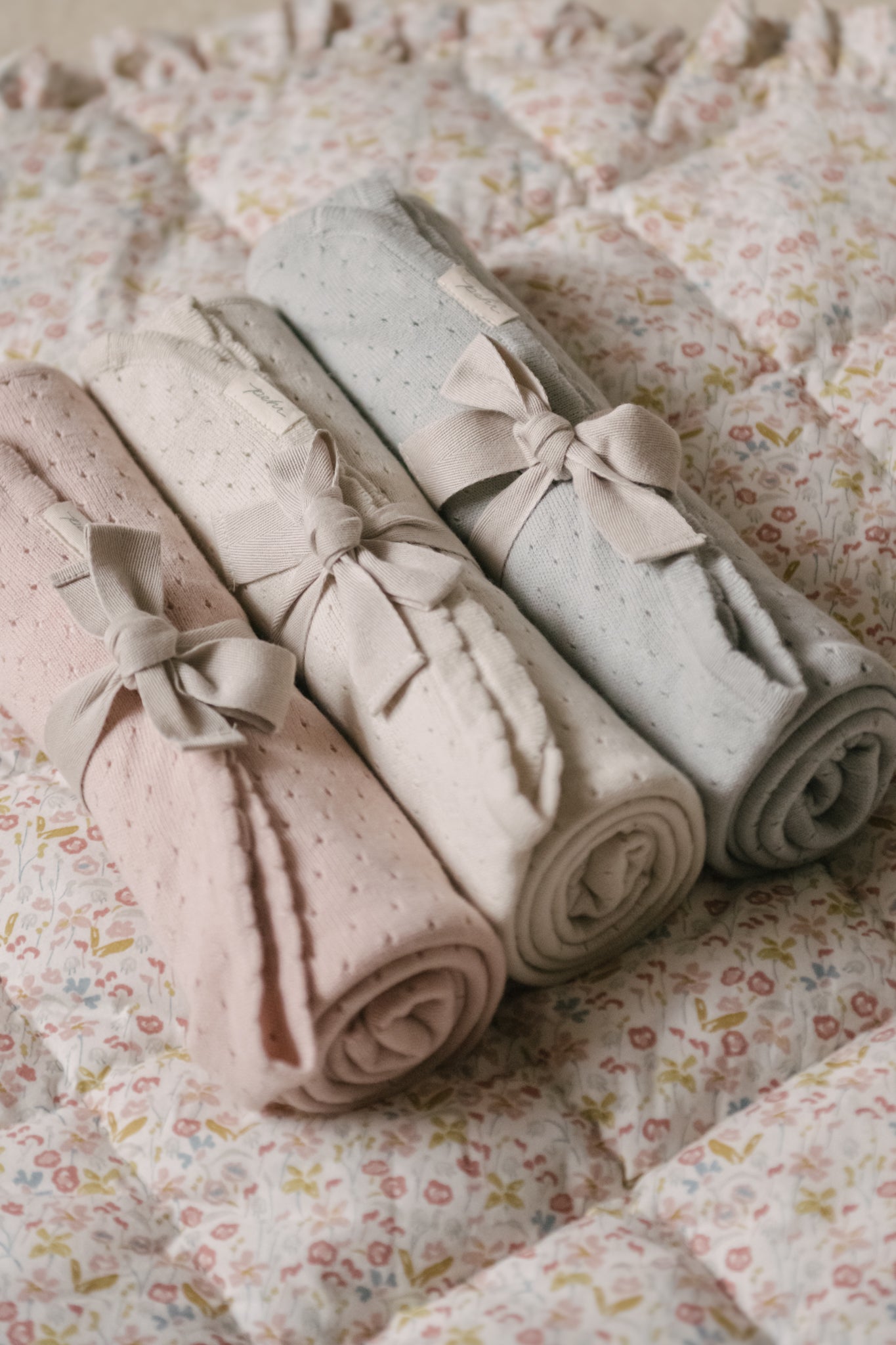 Pehr-Dotty Knit Gift Set- Soft Peony-Baby-4