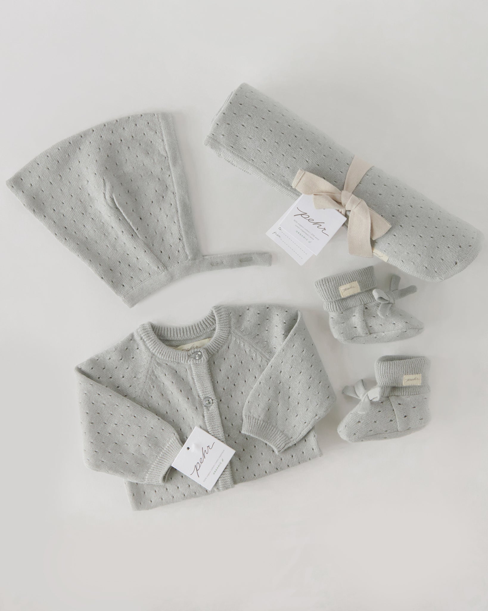 Pehr-Dotty Knit Blanket-Soft Sea-6