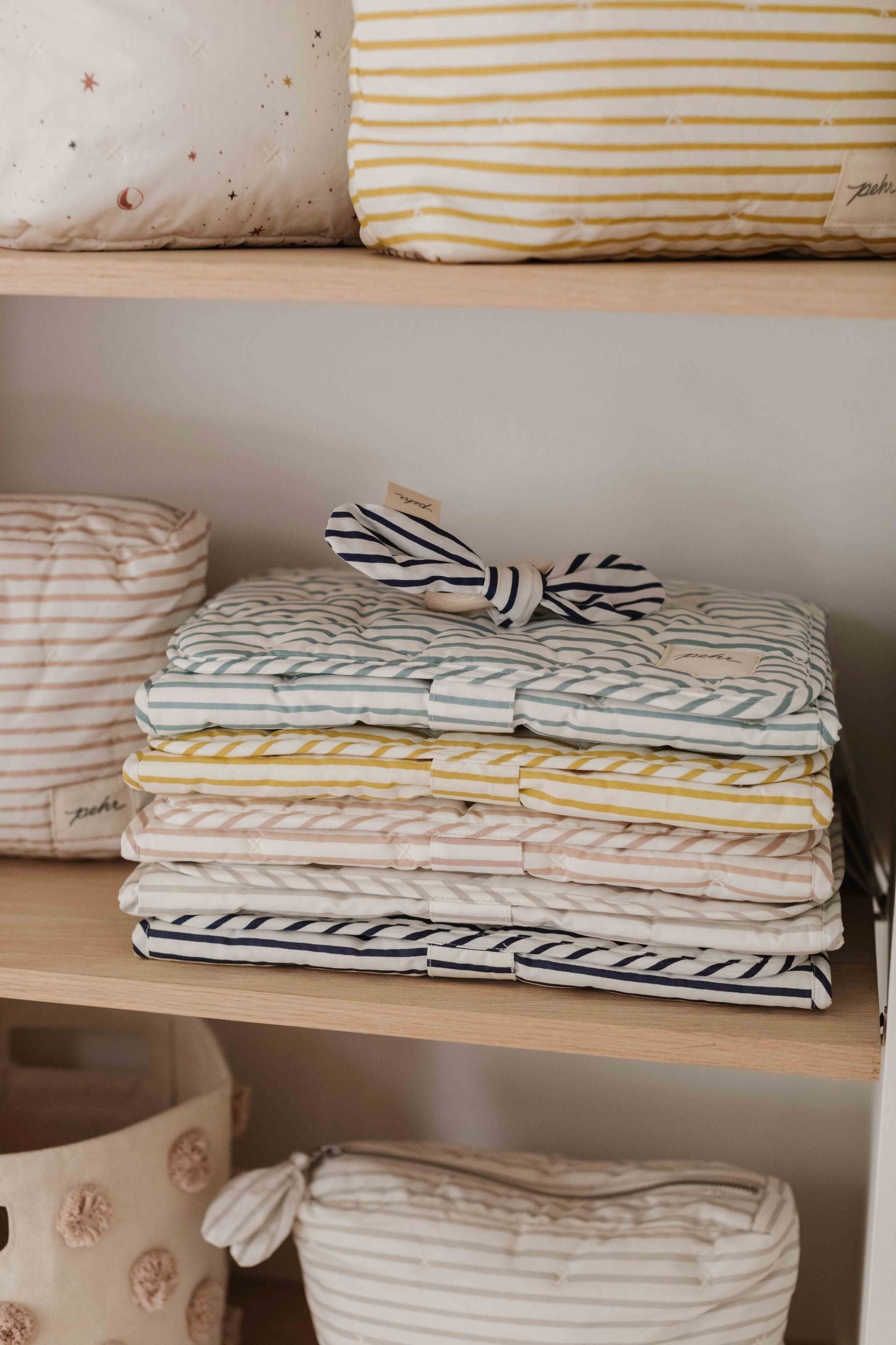 Pehr-Striped On the Go Portable Changing Pad-Stripes Away Pebble Grey-7