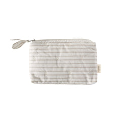 Pehr-On The Go Mini Pouch-Stripes Away Pebble Grey-1