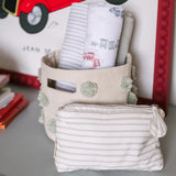 Pehr-On The Go Mini Pouch-Stripes Away Pebble Grey-2