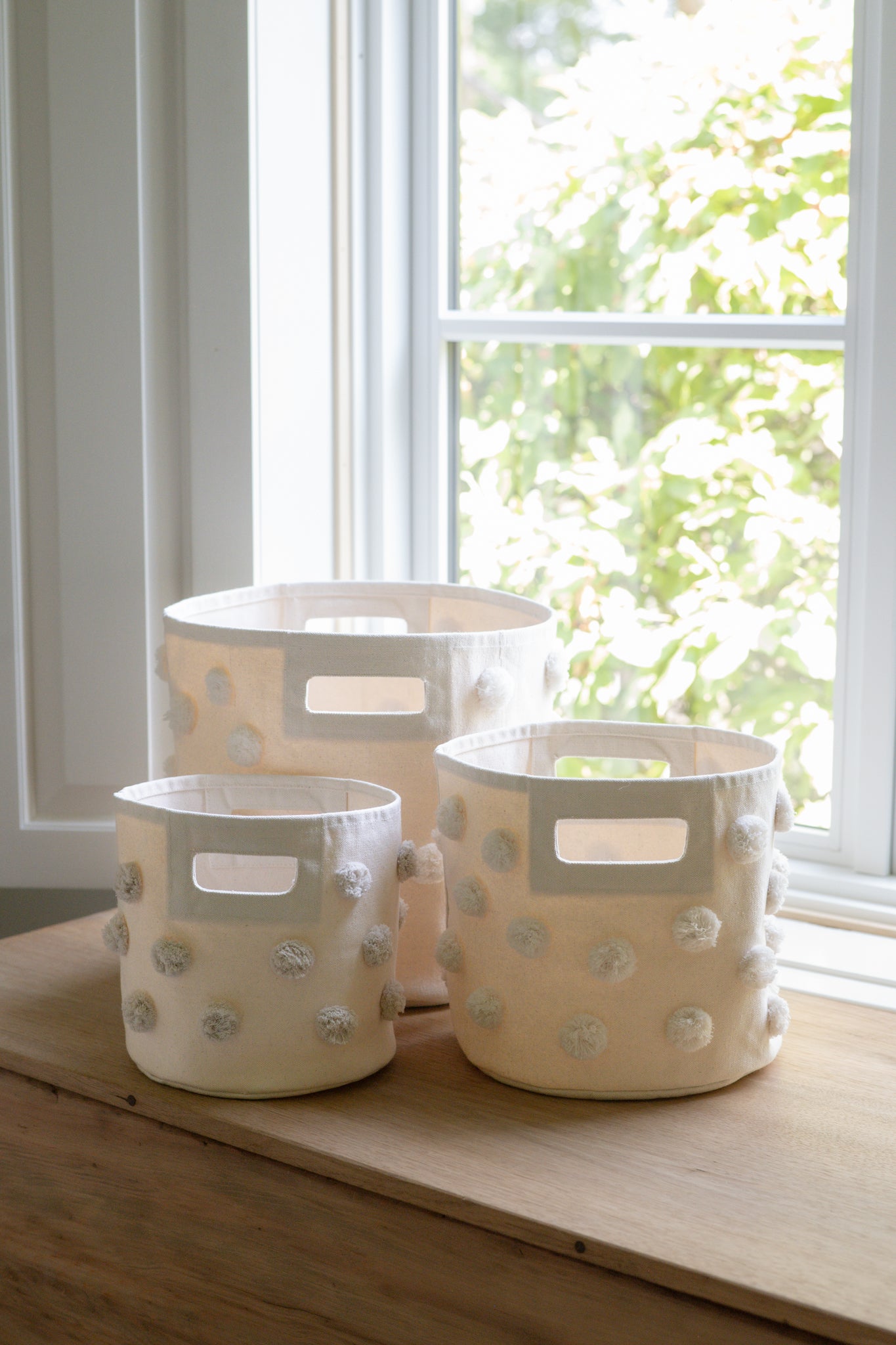 Pehr-Pom Pom Basket-Mini-Grey-3