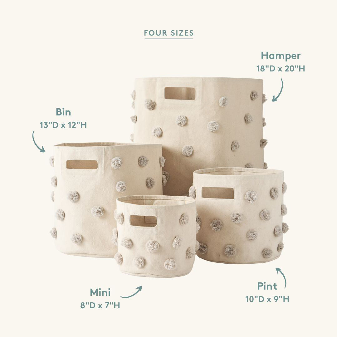 Pehr-Pom Pom Basket-Mini-Grey-7