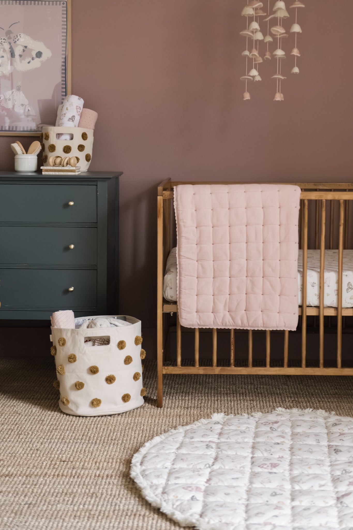 Pehr- Pom Pom Basket Mini-Dijon-3