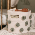 Pom Pom Basket - Mini - Sage