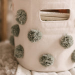 Pom Pom Basket - Mini - Sage