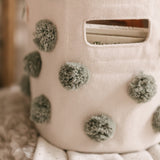Pom Pom Basket - Mini - Sage