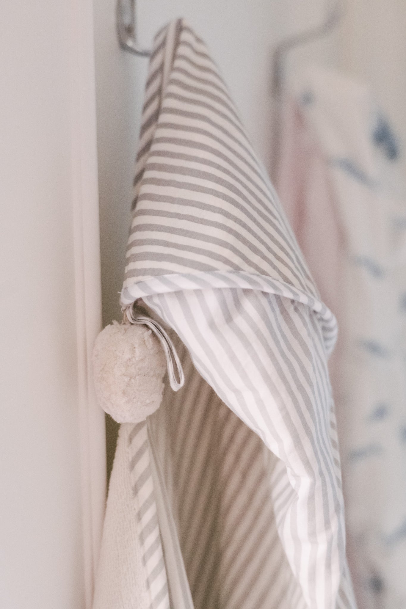 Pehr-Striped Hooded Towel-Stripes Away Pebble Grey-3