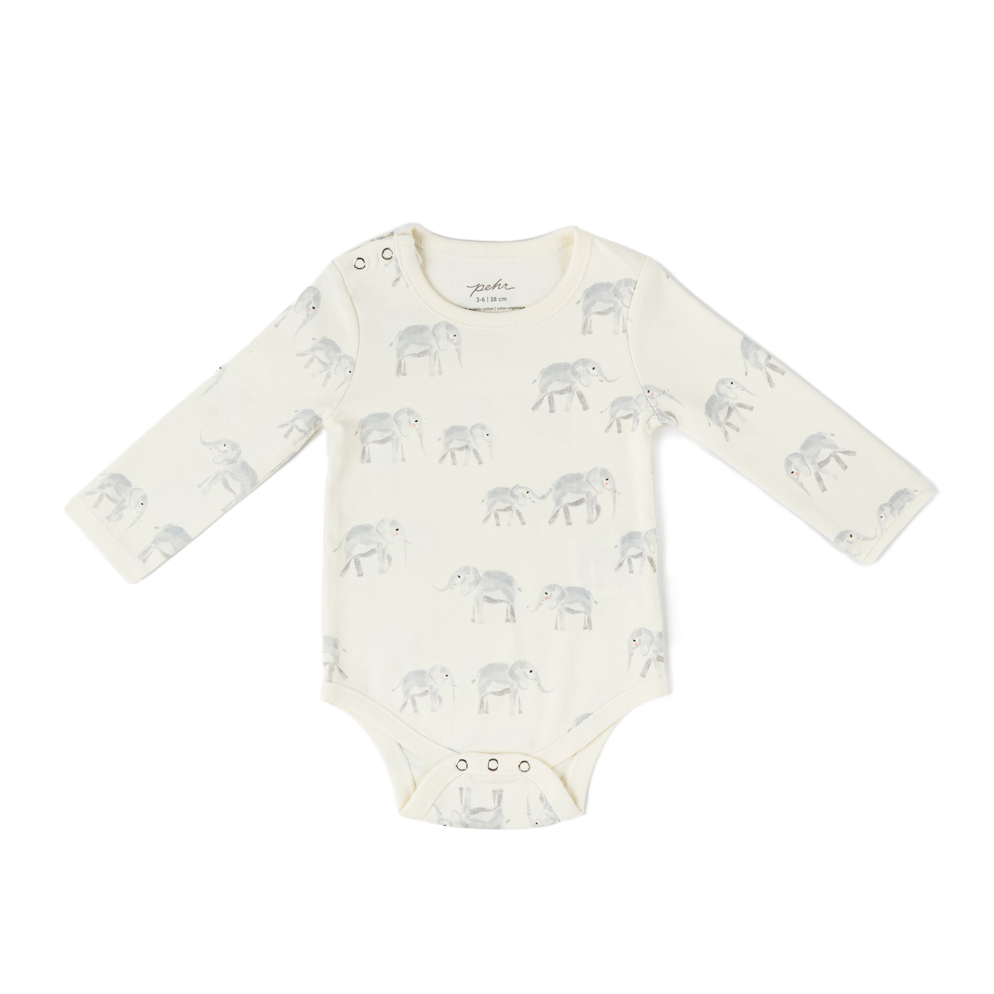 Pehr-Shoulder Snap One Piece-Follow Me Elephant-1