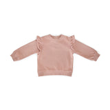 Pehr-French Terry Ruffle Sweatshirt-Soft Peony-1