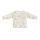 Pehr-Dropped Shoulder Long Sleeve Toddler Top-Flower Patch-1