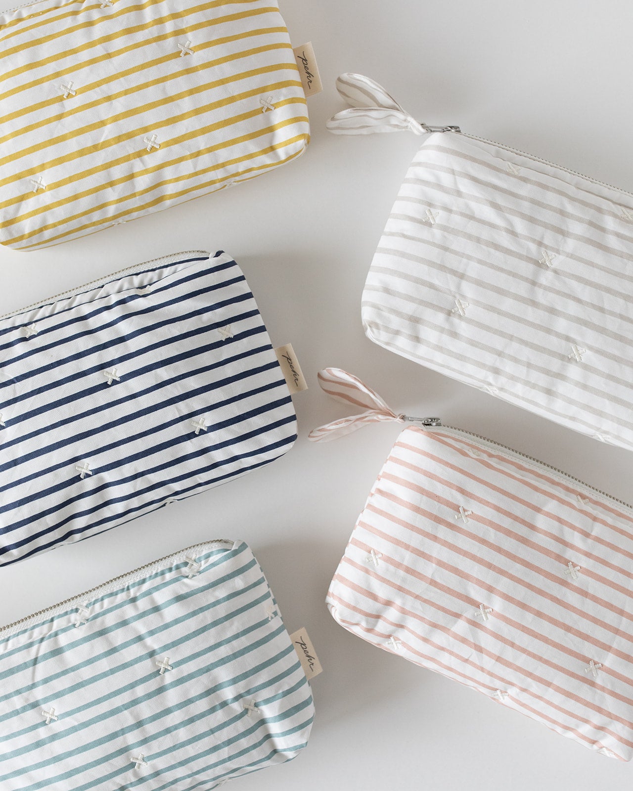Pehr-On The Go Mini Pouch-Stripes Away Ink Blue-4