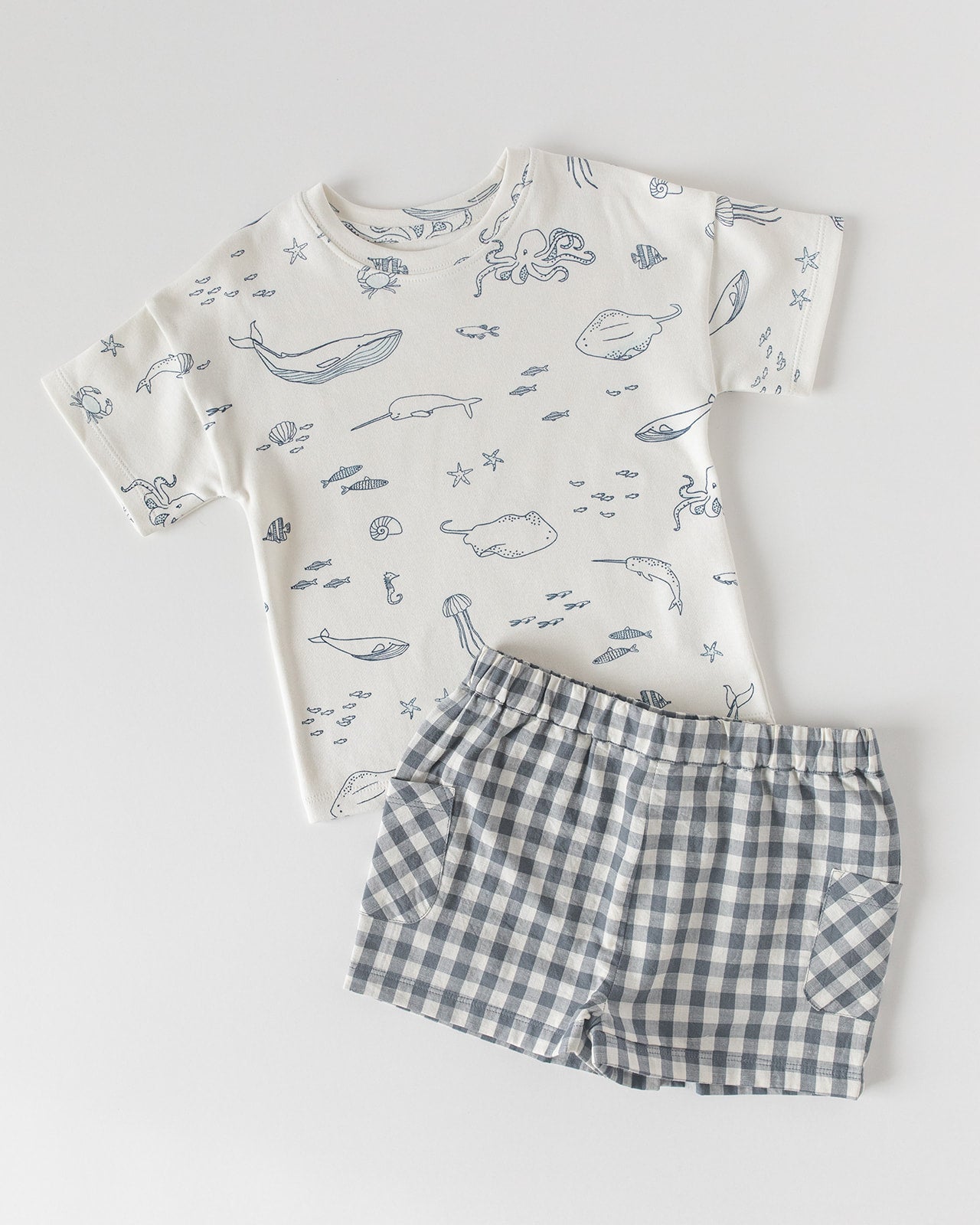 Dropped Shoulder Short Sleeve T-Shirt-Life Aquatic