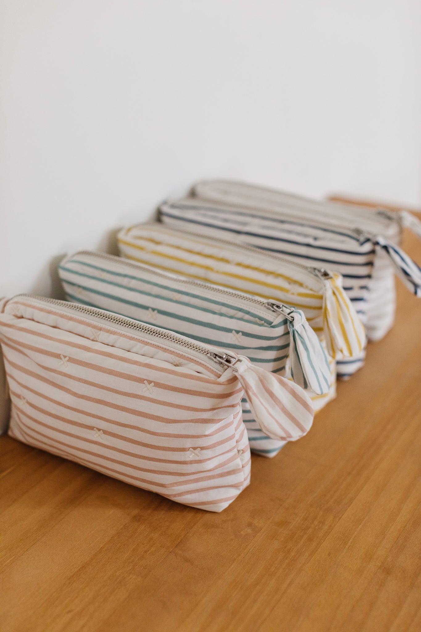 Pehr-On The Go Mini Pouch-Stripes Away Rose Pink-2