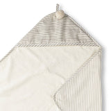 Pehr-Striped Hooded Towel-Stripes Away Pebble Grey-1