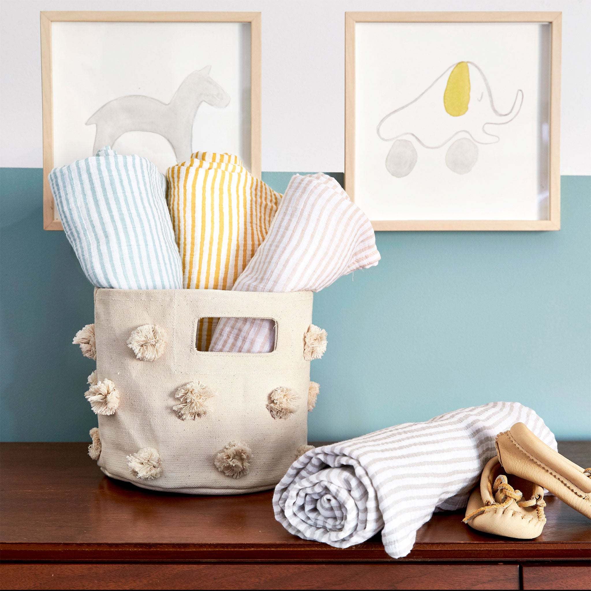 Pehr-Striped Swaddle-Stripes Away Sea-2