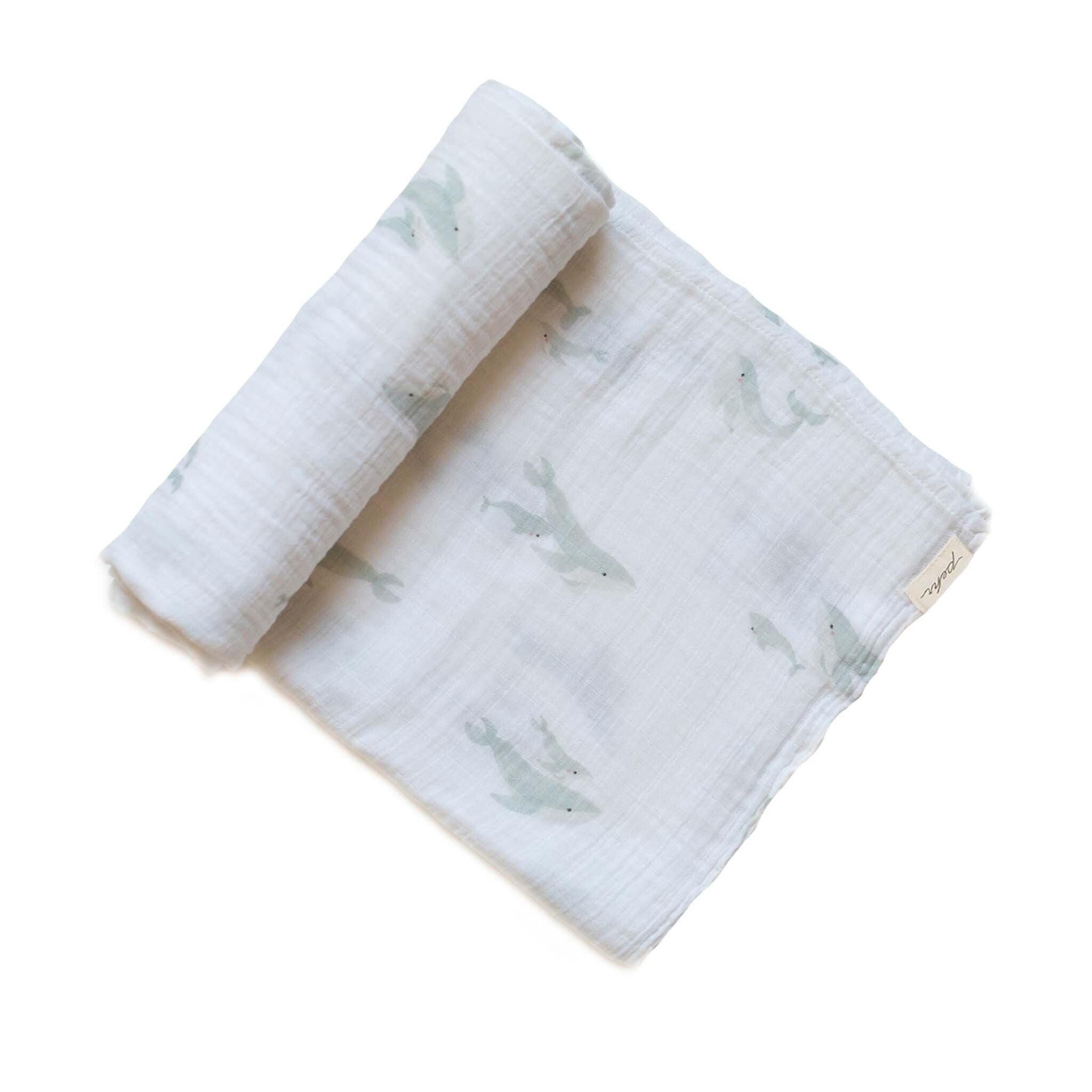 Pehr-Follow Me Swaddle-Follow Me Whale-1